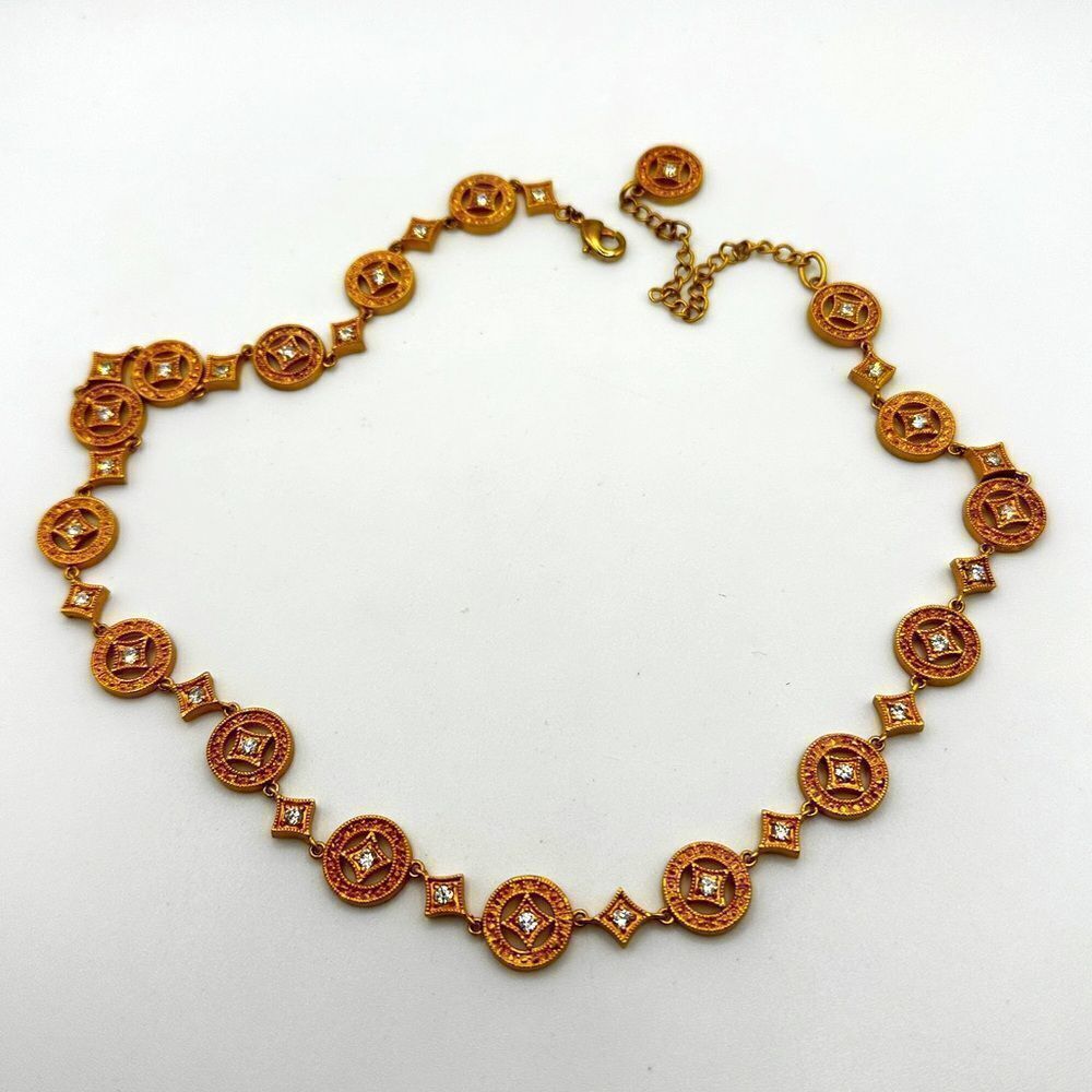 SALE! Gold tone metal star necklace with cz diamond accents!